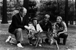 President Ford, Mrs. Ford, Steve and Susan feed "Flag" the deer 