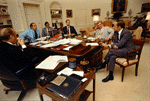 President Ford with senior staff
