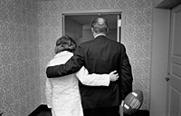 President and Mrs. Ford return to the President's Suite at the Bethesda Naval Hospital