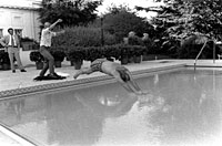 Susan Ford assists her father as he dives into the new White House