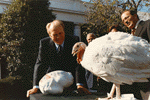 President Ford with Thanksgiving turkey