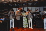 President Ford at Sheika's Discotheque, a popular Vail nightclub