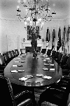 Mrs. Ford dances on the Cabinet Room table