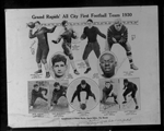 AV82-18-11. Grand Rapids All-City High School football team. Gerald Ford is at bottom center. 1930.