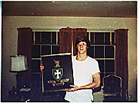H0001-4. Michael G. Ford holds plaque from Wake Forest University, Winston-Salem, NC. May 1972.