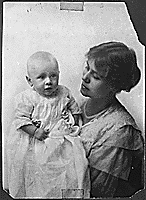 H0003-3 and H0004-2 (H0003-3 provides better reproduction). Gerald R. Ford, Jr. (then known as Leslie Lynch King, Jr.) and Dorothy Ayer Gardner King on his baptism day. September 1913.