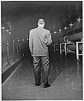 H0012-1. Representative Gerald R. Ford, Jr., walks through the tunnels beneath the United States Capitol Building. 1953.