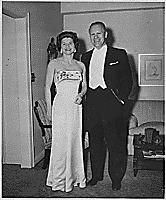 H0039-4. Representative and Mrs. Gerald R. Ford, Jr., dressed for a White House reception. April 18, 1961. 
