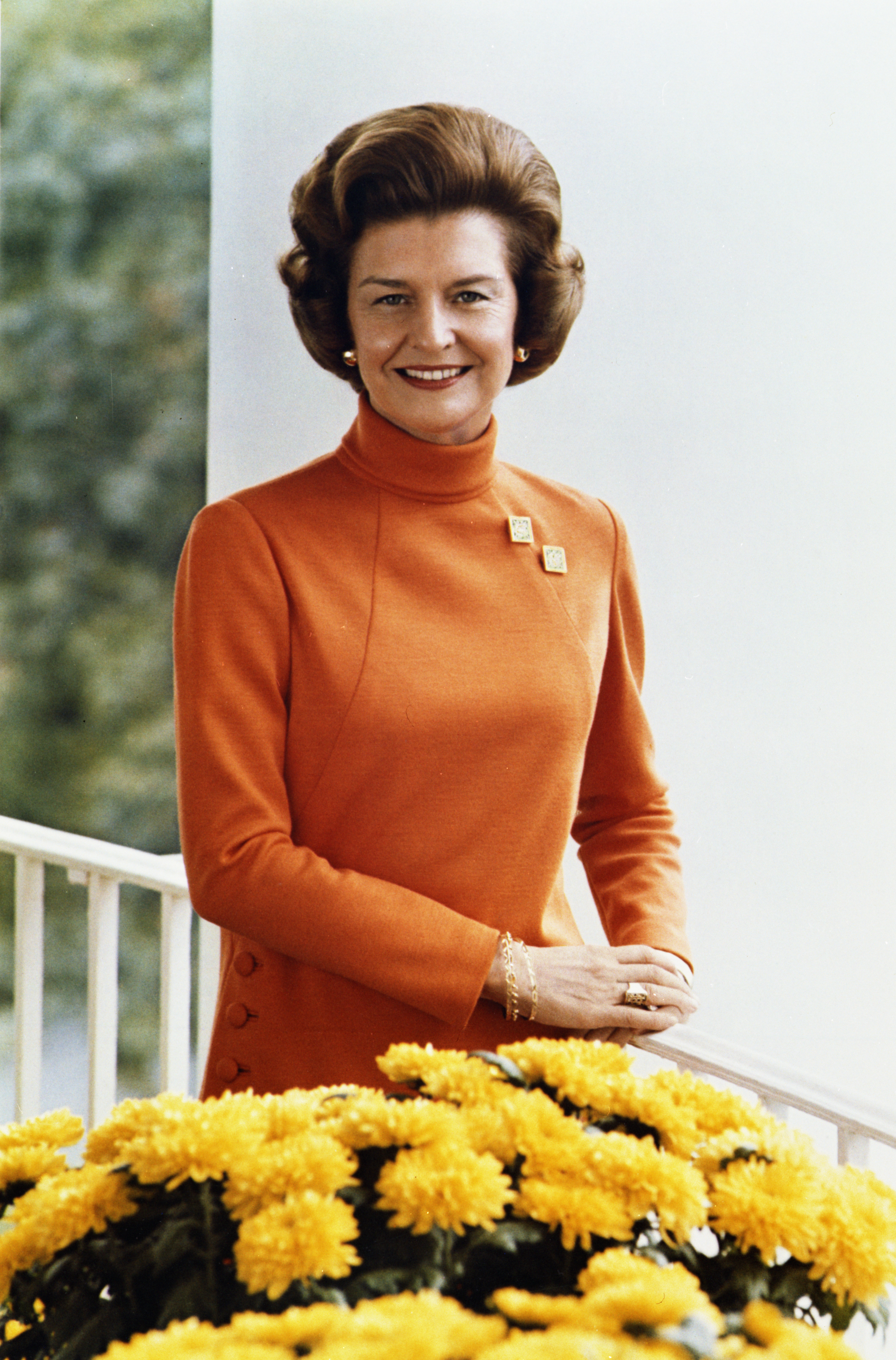 Official portrait of First Lady Betty Ford.  