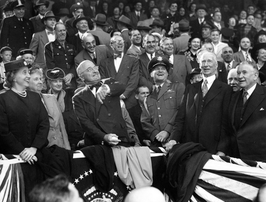 President Truman attends opening day in 1951 at Griffith Stadium. 