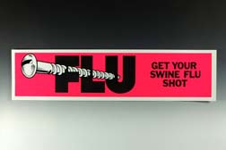 Flu vaccine bumper sticker