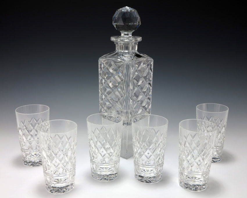 glass decanter and glasses