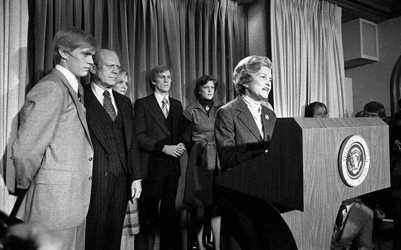 Betty Ford delivering election concession message