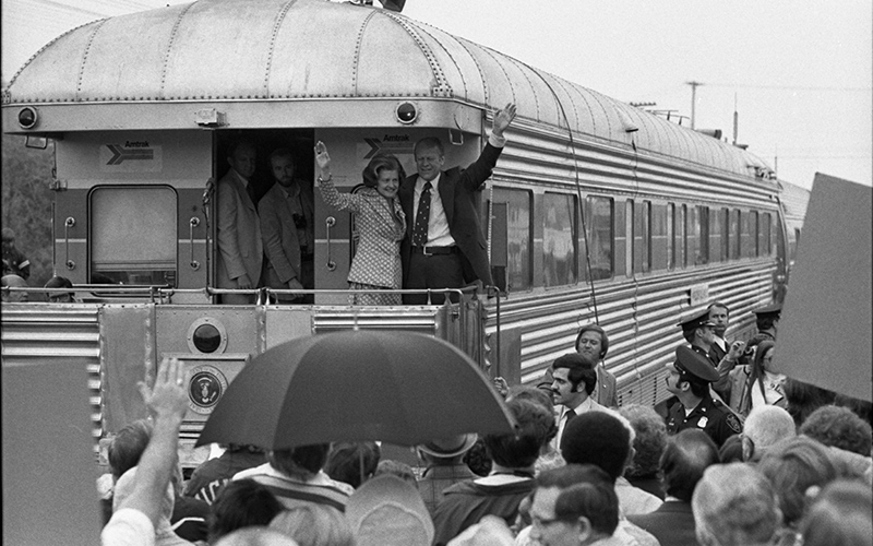 Ford campaigning on The Presidential Express train