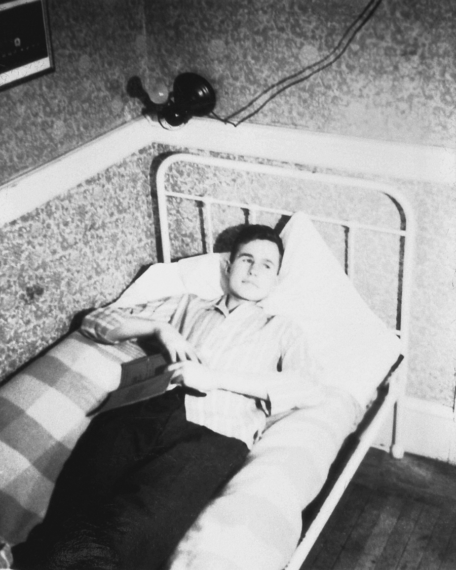 George Bush on bed, Phillips Academy