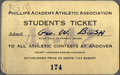 George Bush student ticket pass