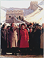 President And Mrs. Nixon on the Great Wall