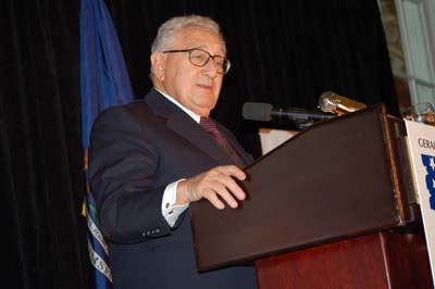 Secretary Kissinger at the podium