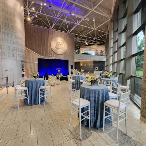 Lobby set with tables and chairs
