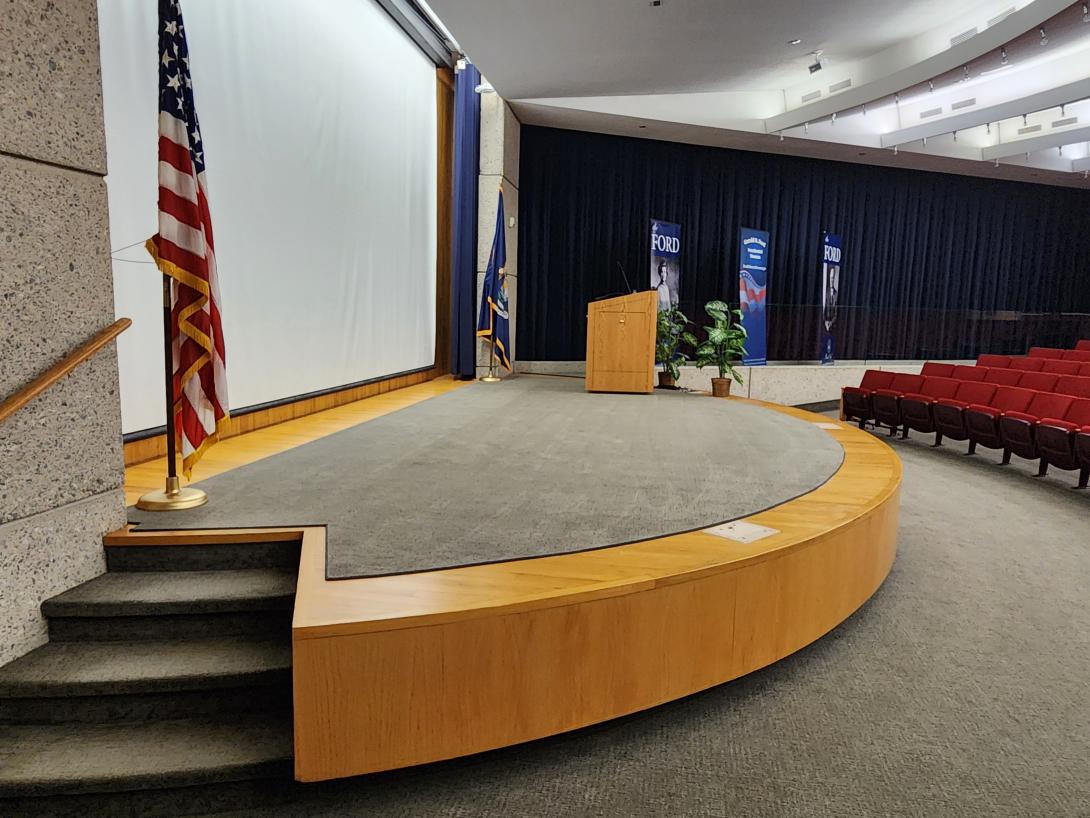 A view of the auditorium from the side